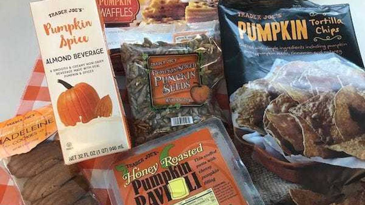 A selection of Trader Joe's pumpkin-flavored foods.