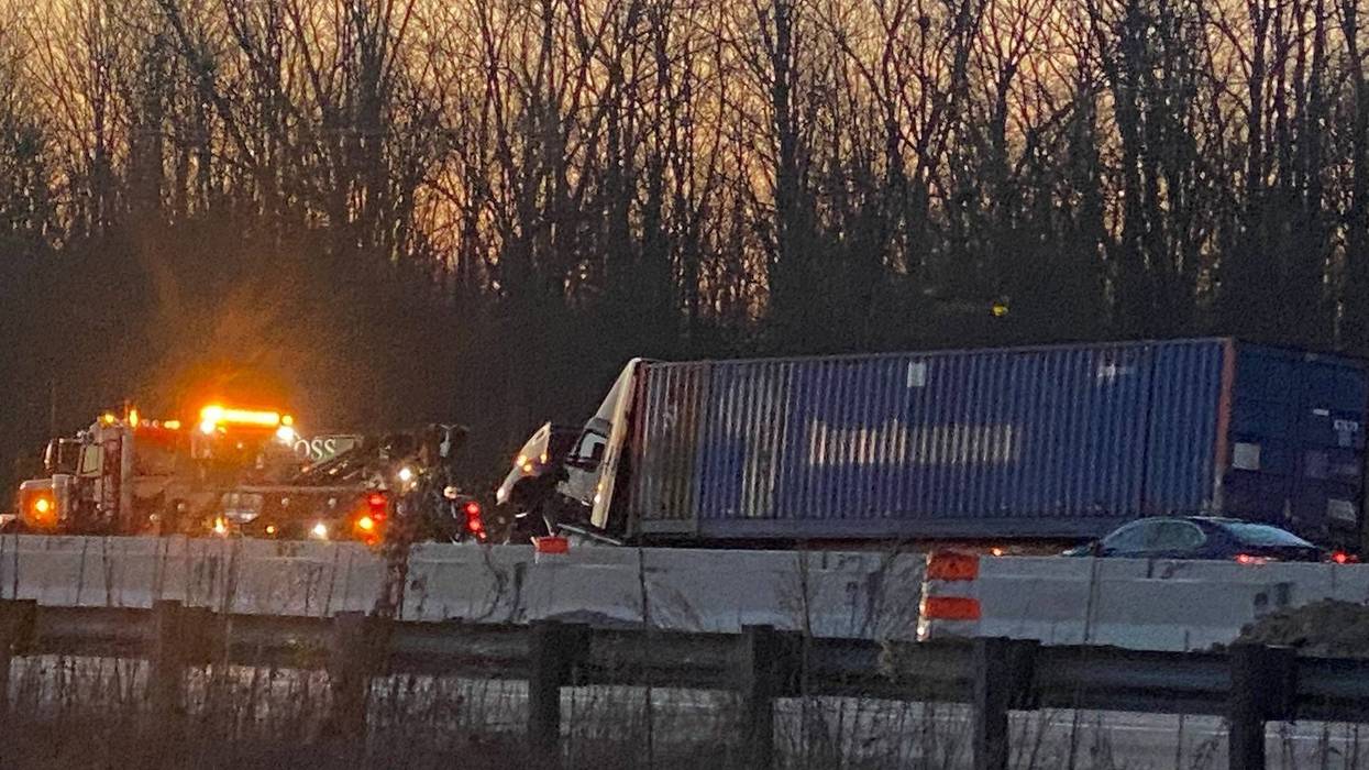 A semi and passenger vehicle crashed around 4 a.m. It’s unknown at this time if there were any injuries. Only the left lane is open; Delays are up to 40 minutes