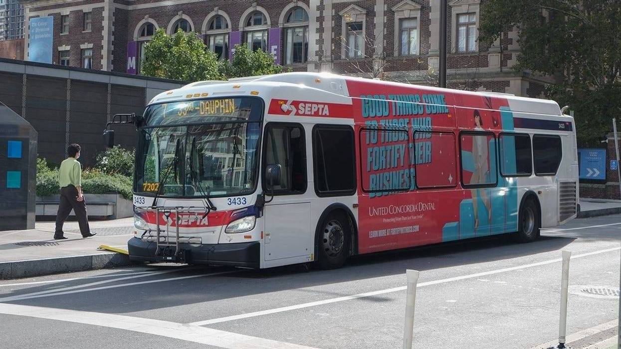A SEPTA bus in Center City Philadelphia.
