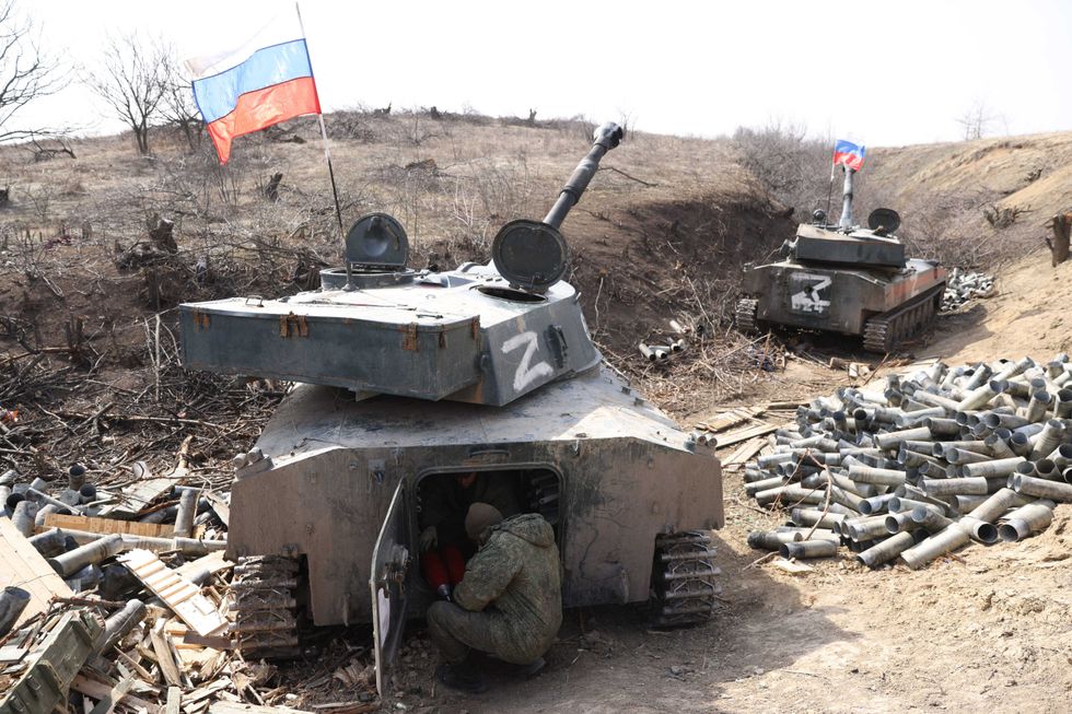 A serviceman of the Russian separatist force, LPR People
