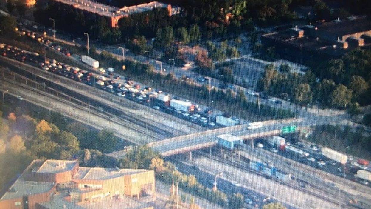 A shooting Monday on the Eisenhower Expressway caused westbound lane closures on the Near West Side.