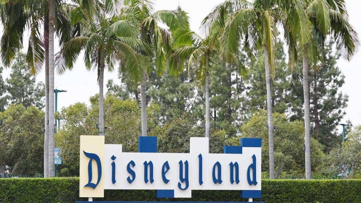 A sign advertised Disneyland Hotel on April 24, 2023 in Anaheim, California.