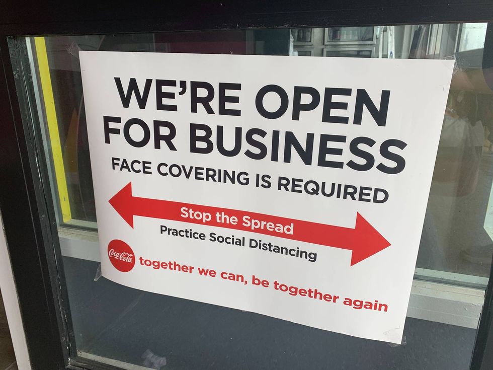 A sign at a business on the Jersey Shore on Memorial Day weekend, 2021.