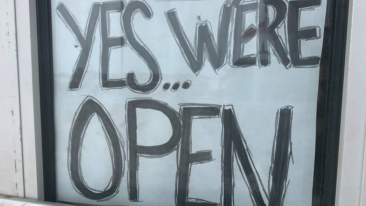 A sign at a business on the Jersey Shore on Memorial Day weekend, 2021.