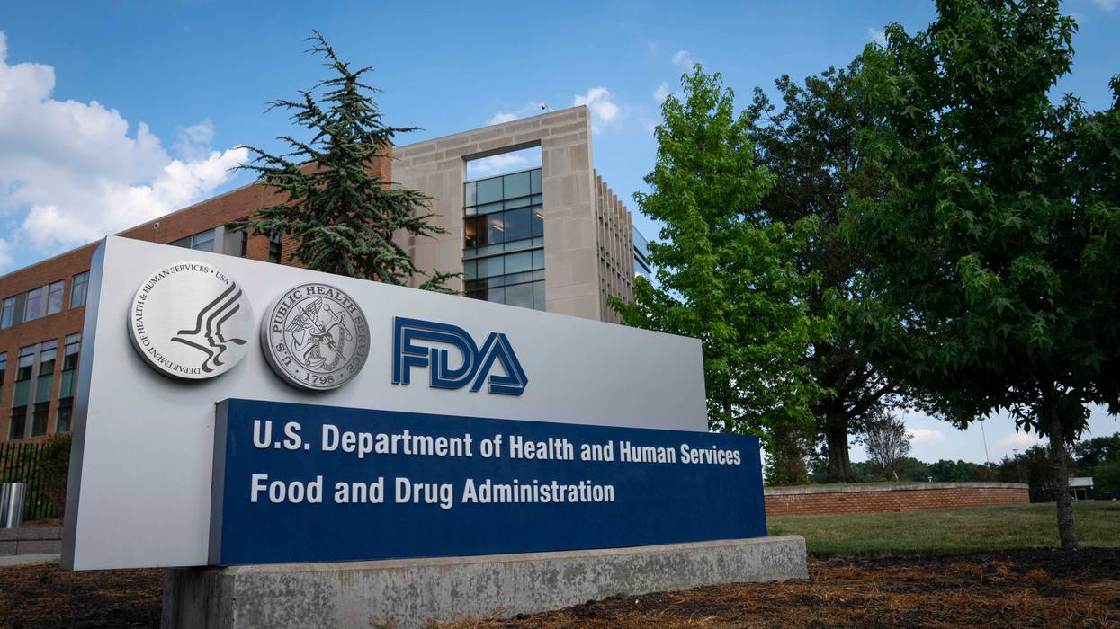 A sign for the Food And Drug Administration is seen outside of the headquarters in White Oak, Maryland.