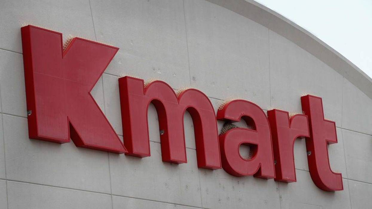 A sign hangs above a Kmart store on August 24, 2017 in Elmhurst, Illinois.