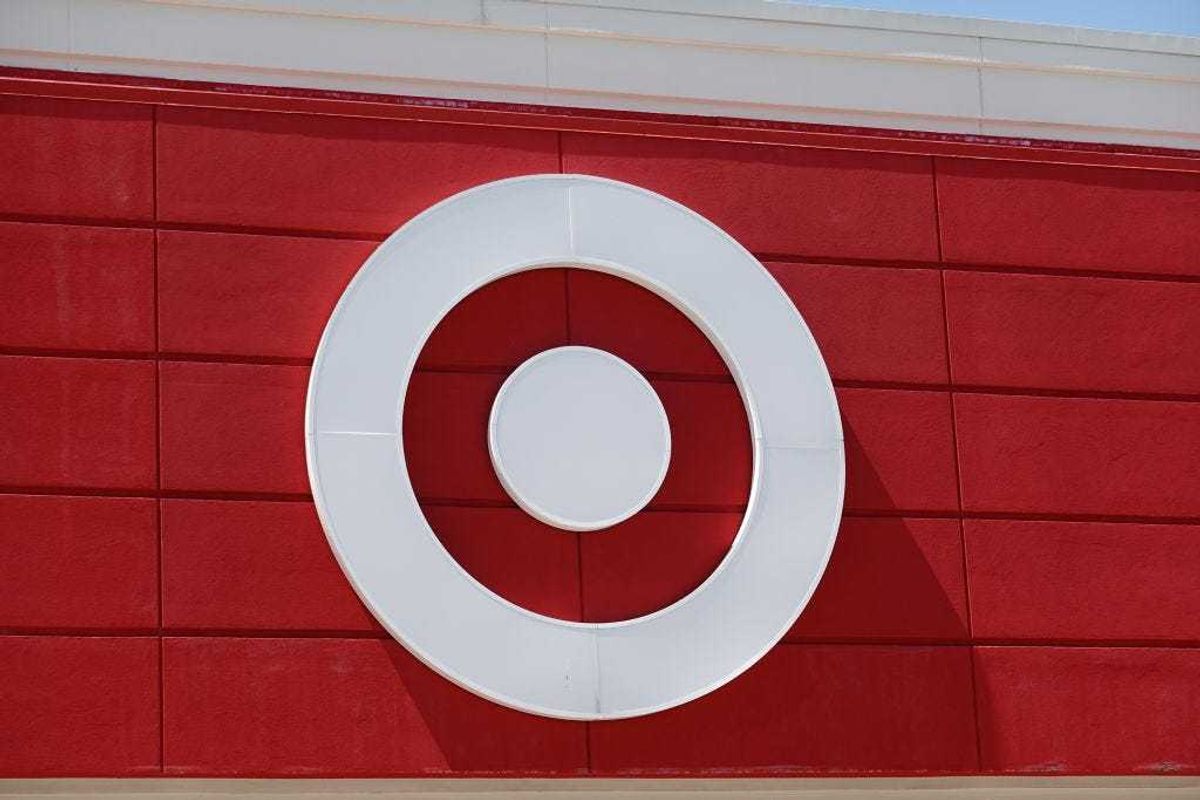 A sign hangs over the entrance of a Target store on May 18, 2022 in Miami, Florida.