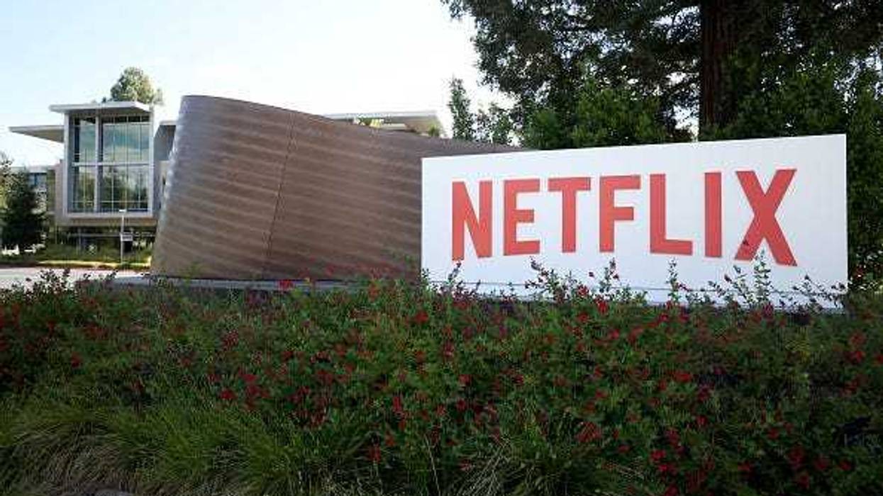 A sign is posted in front of Netflix headquarters on April 20, 2022 in Los Gatos, California. Shares of Netflix dropped over 35 percent after the company reported that it had lost 200,000 subscribers for the first time in the first quarter.