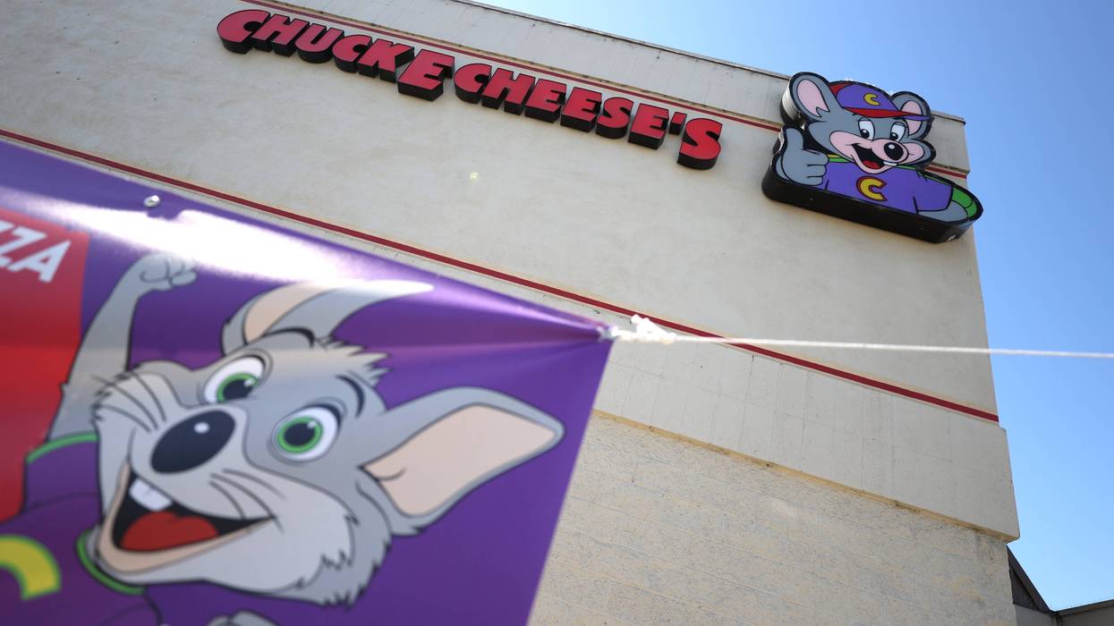 A sign is posted on the exterior of a Chuck E. Cheese's restaurant on June 25, 2020 in Pinole, California.