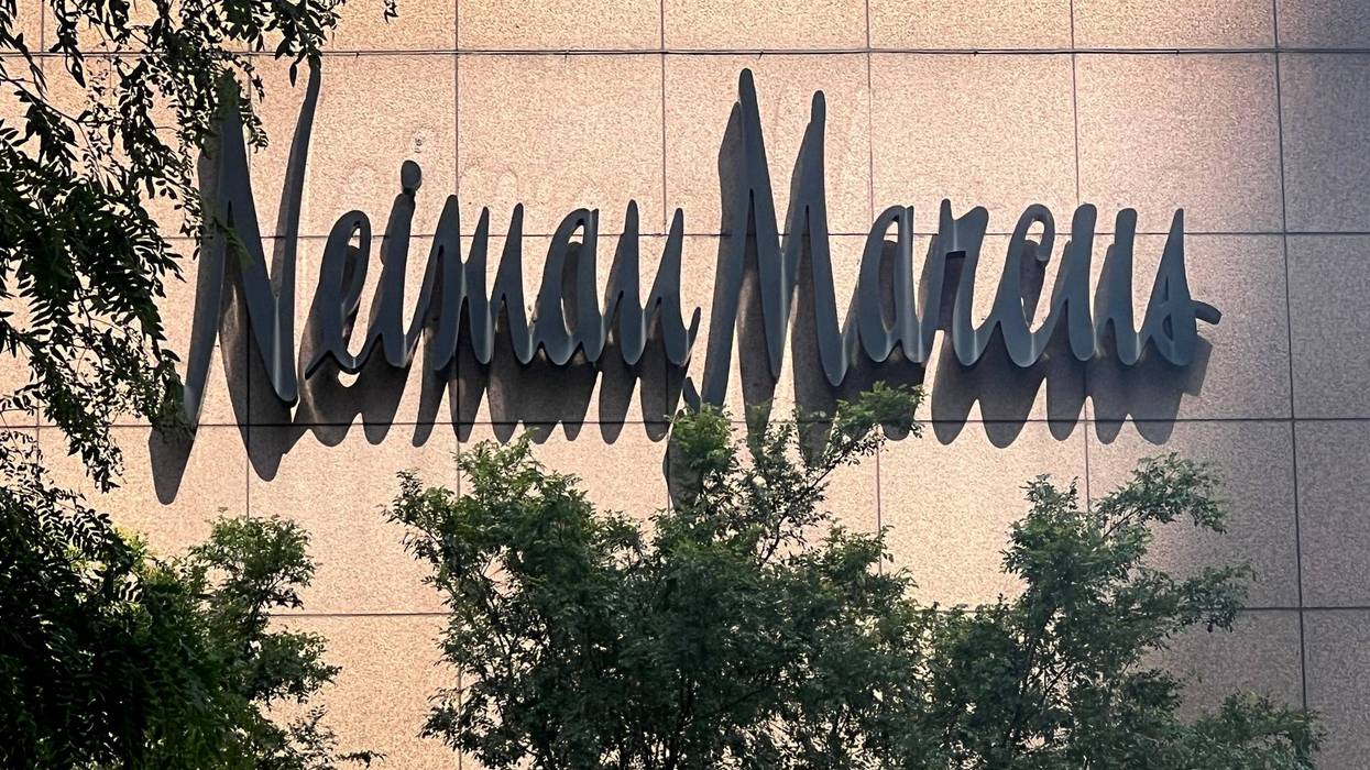 A sign marks the location of a Neiman Marcus store along the Magnificent Mile on July 8, 2024, in Chicago, Illinois.