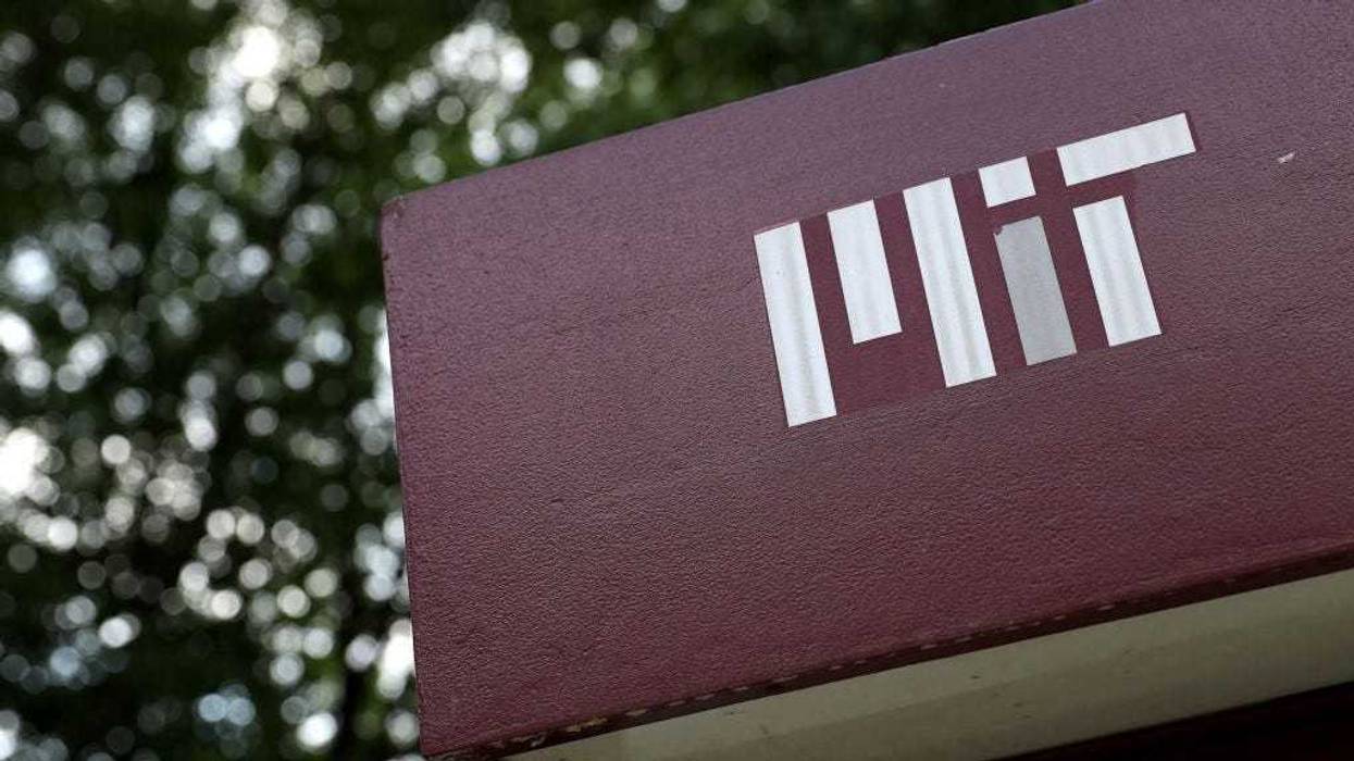 A sign on the campus of Massachusetts Institute of Technology on July 08, 2020 in Cambridge, Massachusetts.