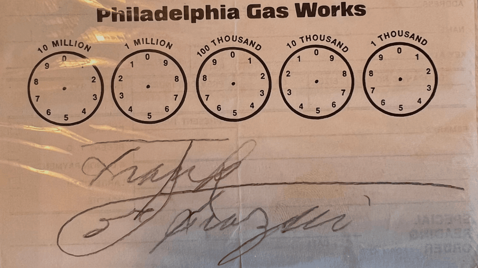 A signature from legendary boxer Smokin