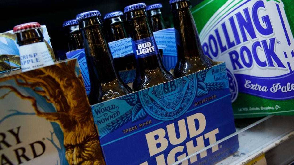 A six pack of Bud Light sits on a shelf for sale at a convenience store, July 26, 2018 in New York City. A