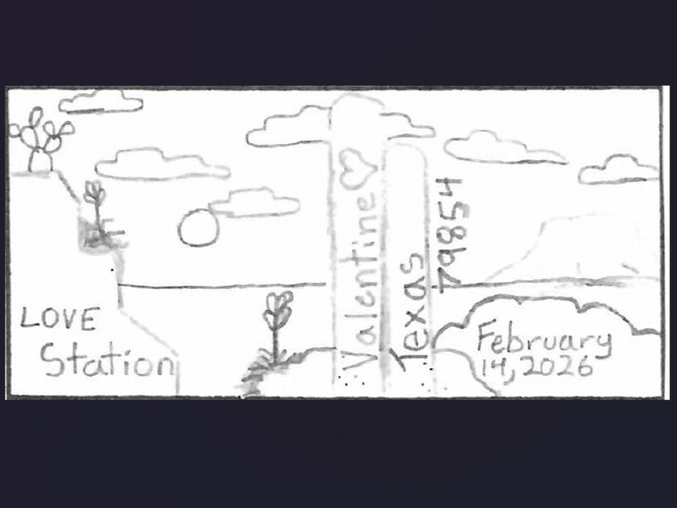 A small West Texas town is once again spreading Valentine’s Day cheer nationwide, as the Valentine Post Office begins offering its annual special postmark for 2026.