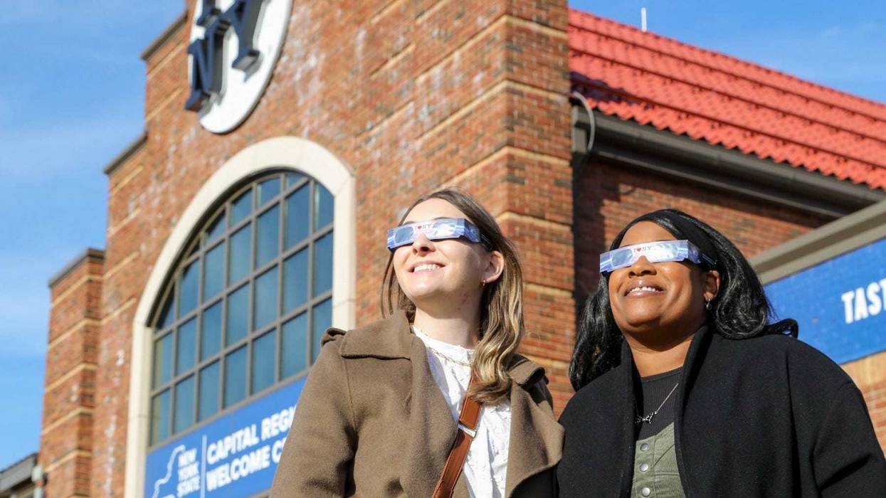 A solar eclipse will be visible from New York State on the afternoon of Monday, April 8.