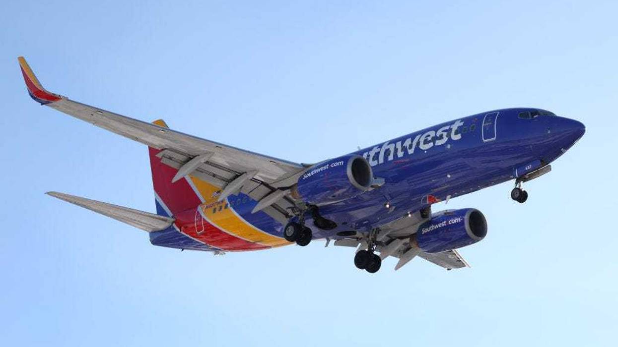 A Southwest Airlines jet lands at Midway International Airport on January 28, 2021 in Chicago, Illinois.