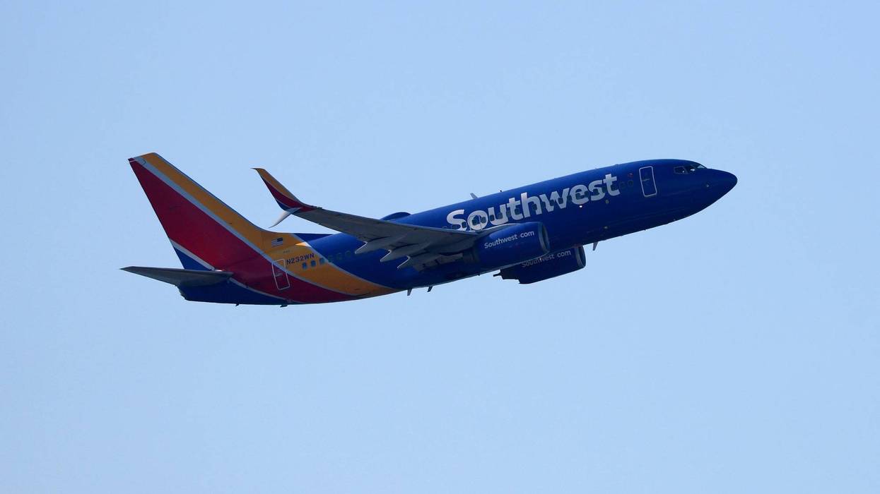 A Southwest Airlines plane takes off from Oakland San Francisco Bay Airport on January 26, 2026 in Oakland, California.