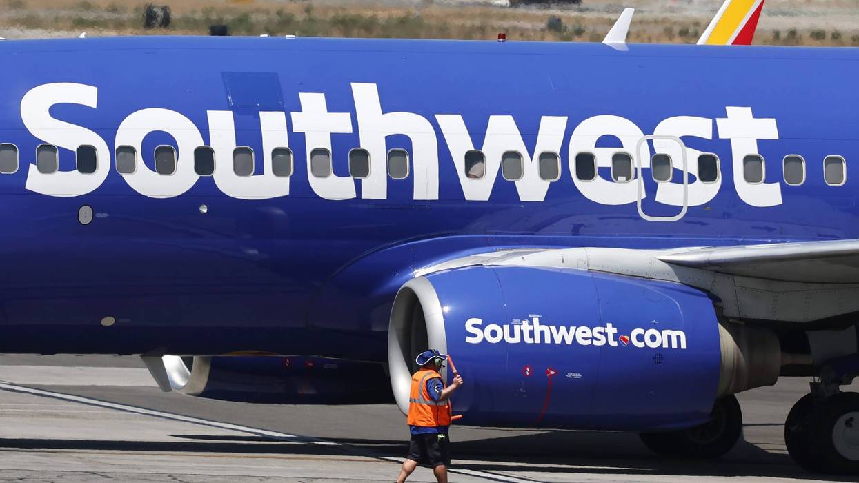 A Southwest Airlines plane taxis at Hollywood Burbank Airport on July 25, 2024, in Burbank, California.