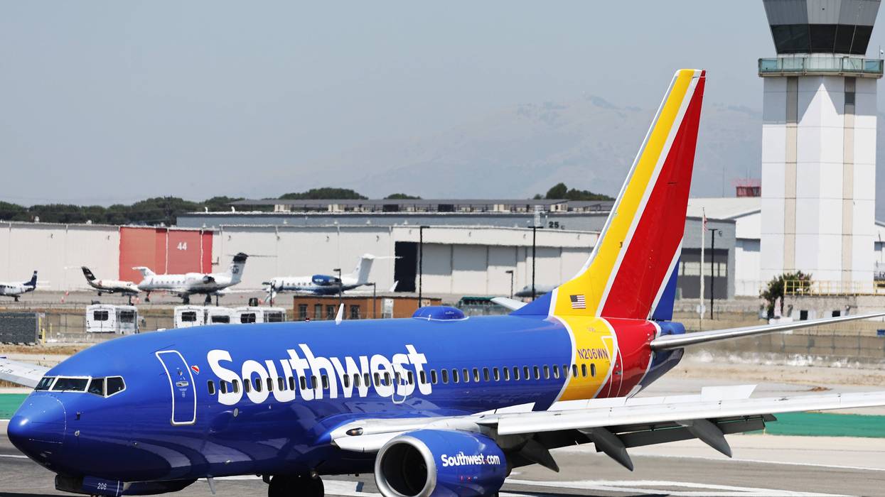 A Southwest Airlines plane taxis at Hollywood Burbank Airport on July 25, 2024, in Burbank, California.