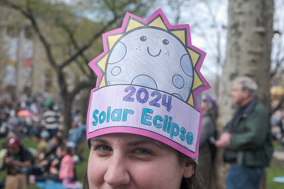 A special solar eclipse day hat.