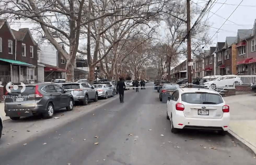 A street near the home was blocked off by police tape