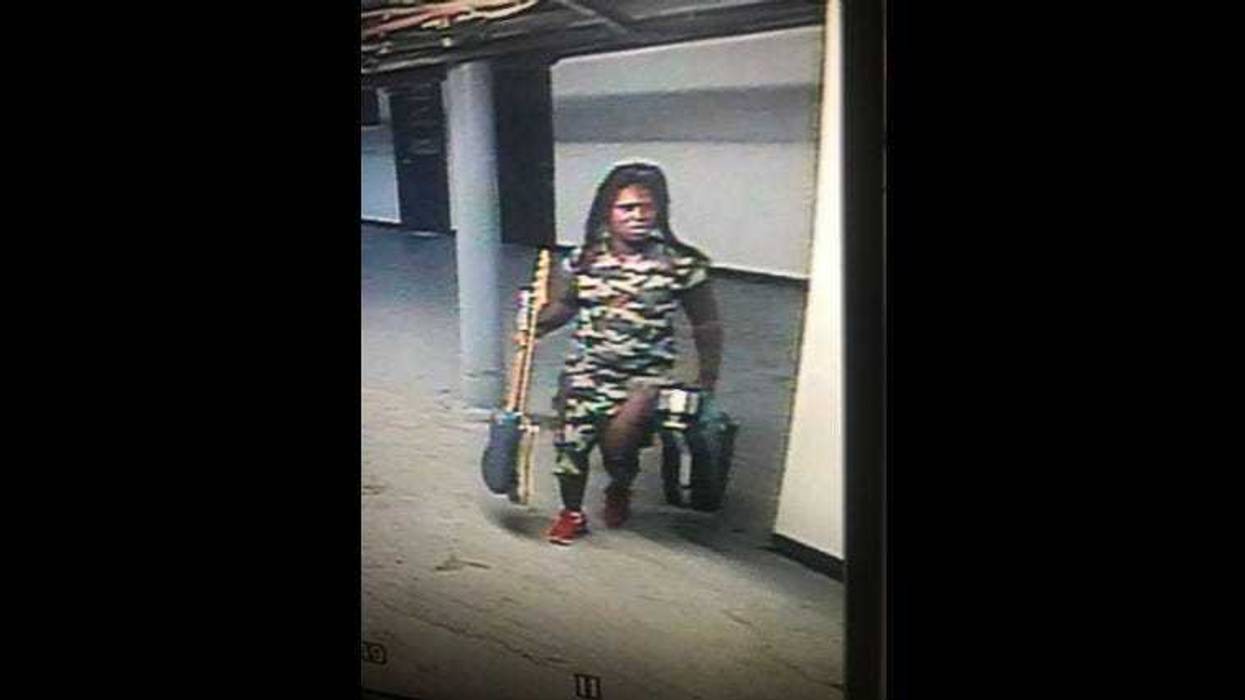 A surveillance camera captured an image of the suspect.