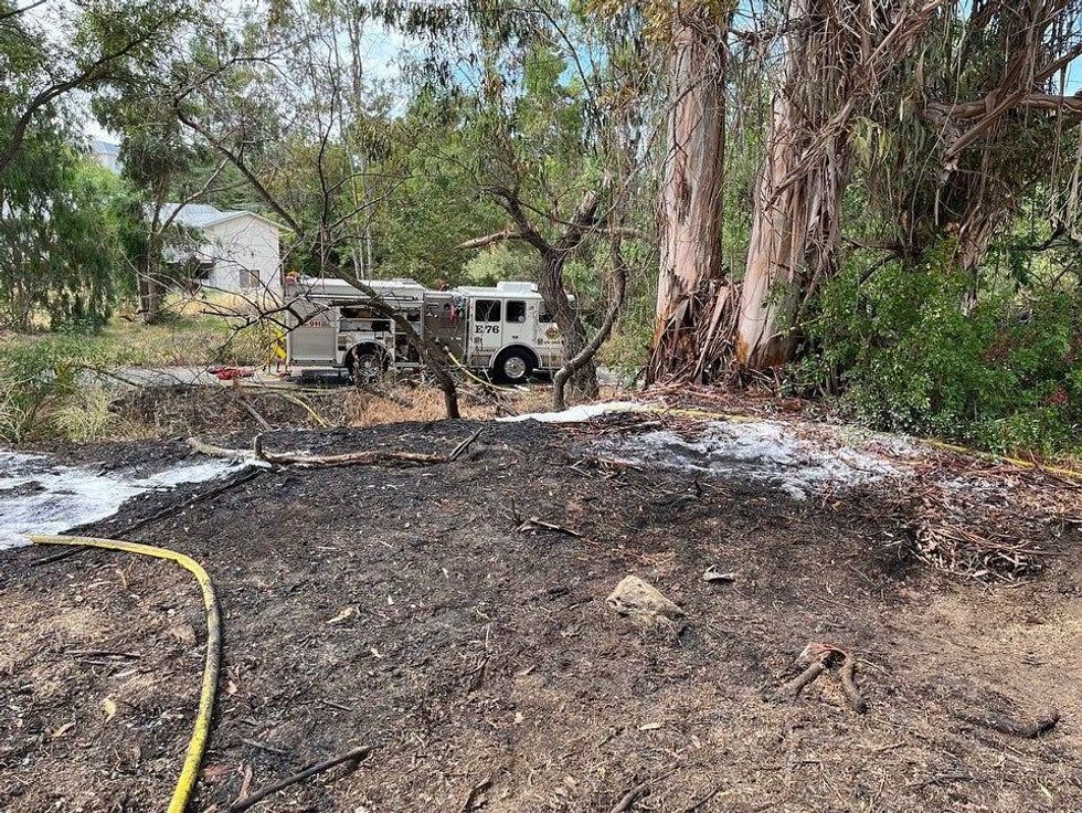 A suspected arsonist has been detained in the South Bay after 10 fires were found in the Los Altos Hills.