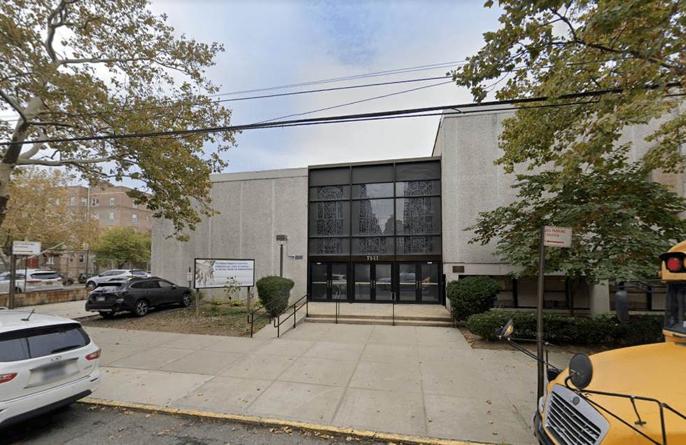 A swastika was etched outside of the Reform Temple of Forest Hills