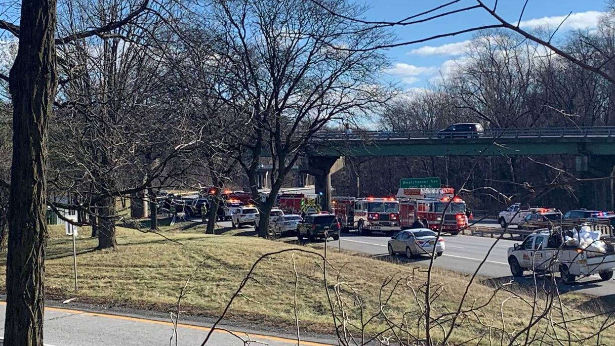 A tractor-trailer driver was killed after he went off an overpass on the Cross Westchester Expressway in Harrison on Wednesday morning.