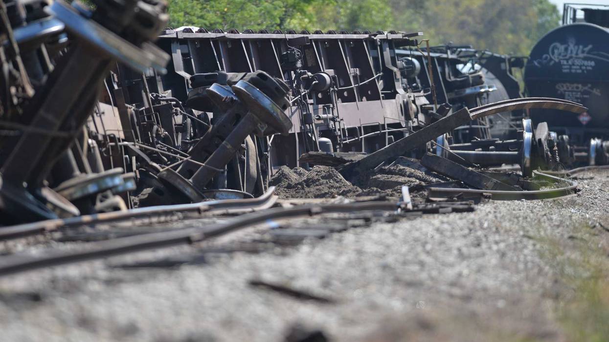 A train carrying sheetrock and thousands of gallons of liquid propane gas derailed at 301 Boulevard East and 16th street on Tuesday, Feb. 28, 2023. There were no injuries reported and there has been no evidence for a leak, officials said. Sar Train Derailed 002