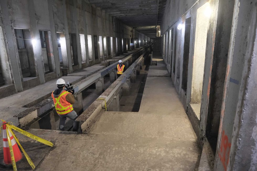 A tunnel being constructed as part of the Second Avenue Subway project is seen on Nov. 23, 2021