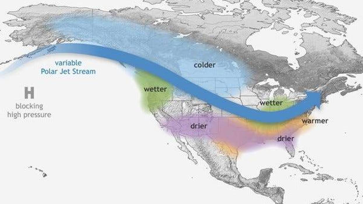 A typical La Niña weather pattern.
