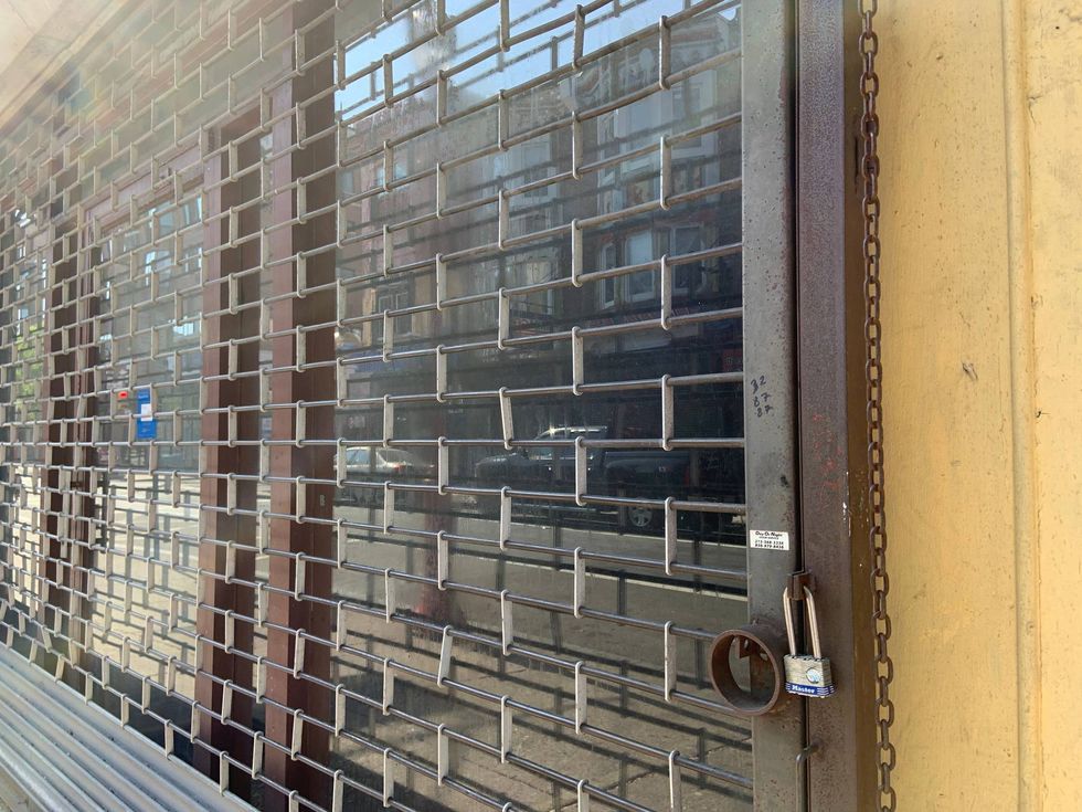 A vacated business space in the South Street business district.