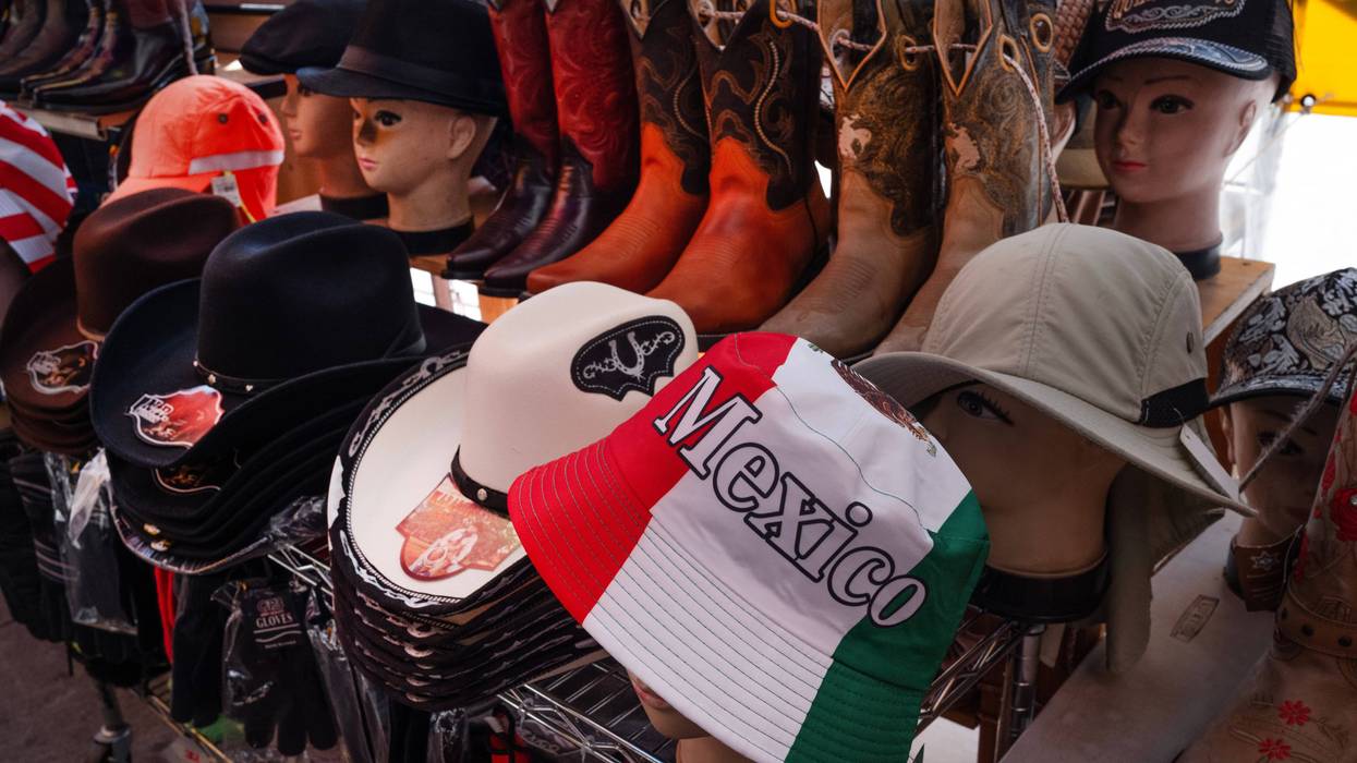 A vendor sells merchandise in the Santee Alley area of the Fashion District on June 19, 2025 in Los Angeles, California.