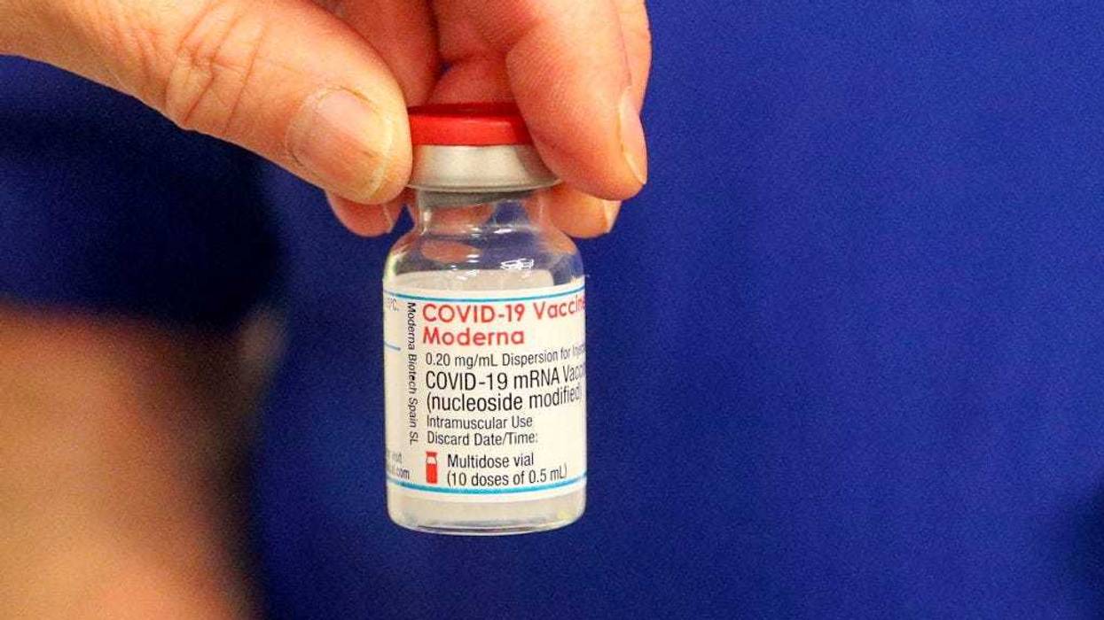 A vial of the Moderna Covid-19 vaccine.
