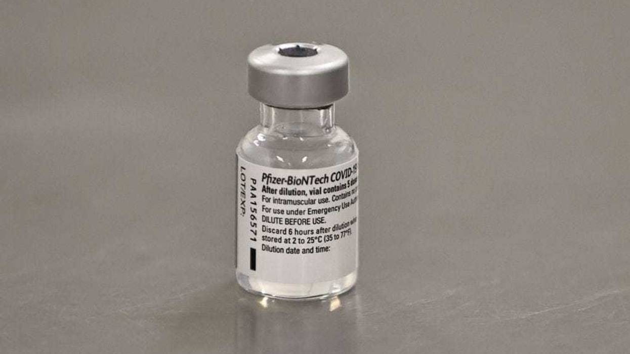 A vial of the Pfizer/BioNTech Covid-19 vaccine ahead of being administered at the Royal Victoria Hospital on the first day of the largest immunisation programme in the UK's history on December 8, 2020 in Belfast, Northern Ireland.