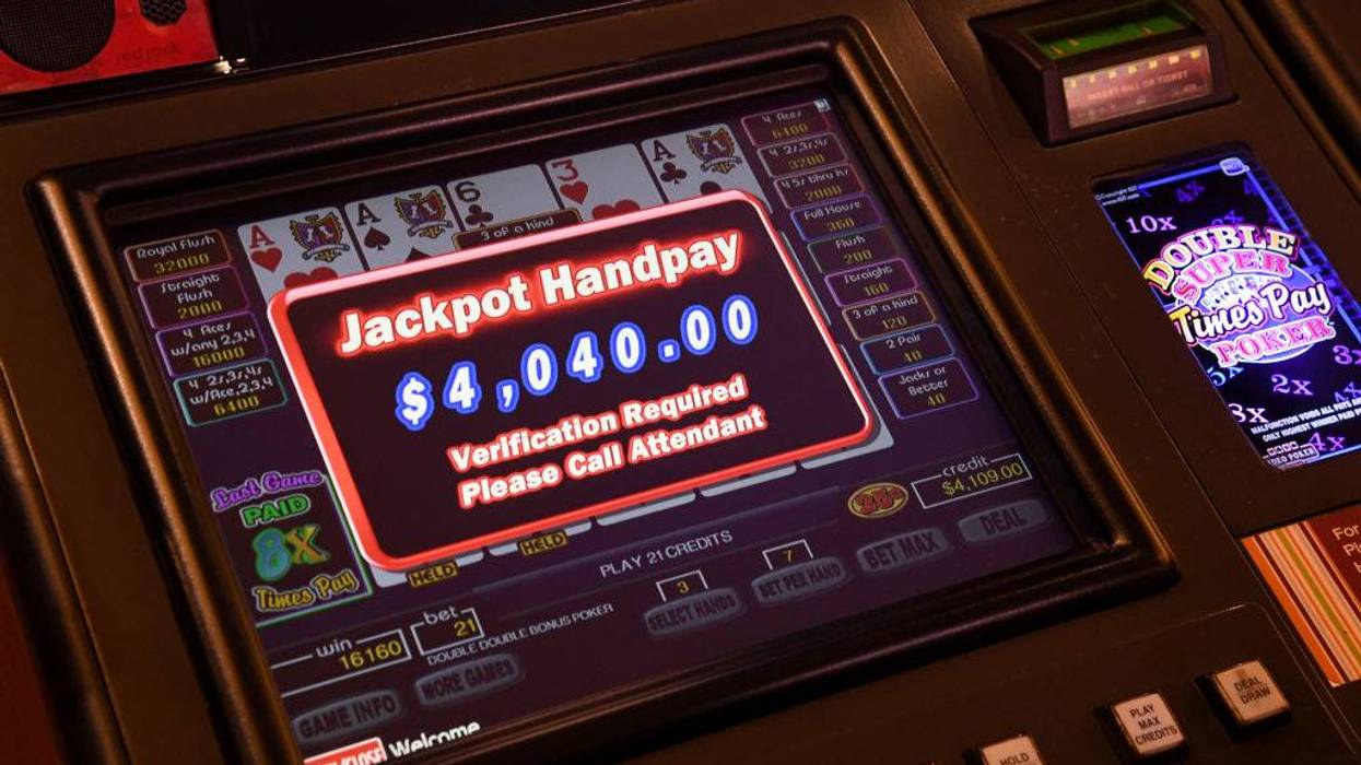 A video poker machine at a casino in Nevada.