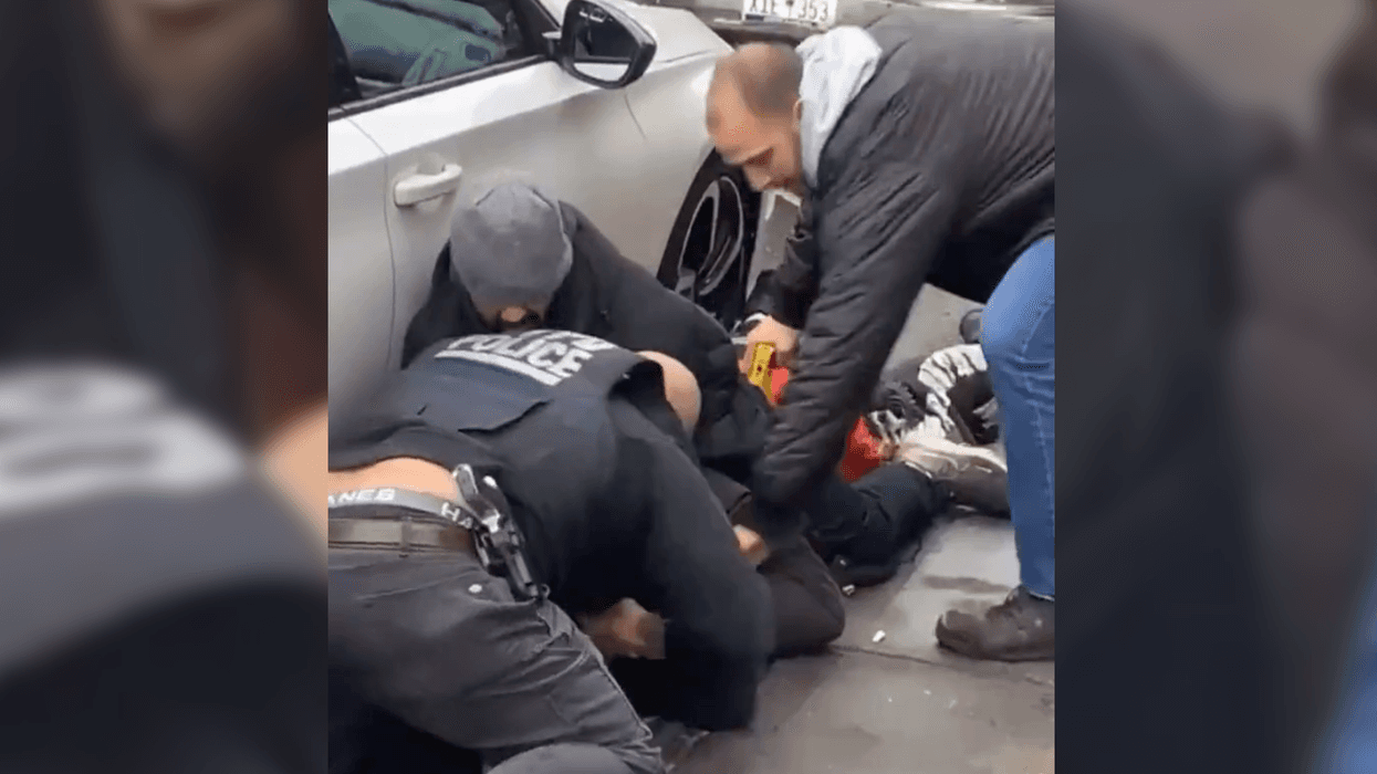 A video was posted to Citizen app showing an NYPD officer repeatedly punching a man during arrest in Queens.