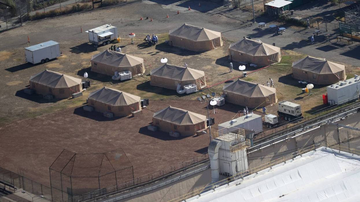 A view of a new emergency care facility that was erected to treat inmates infected with COVID-19 at San Quentin State Prison on July 08, 2020 in San Quentin, California.