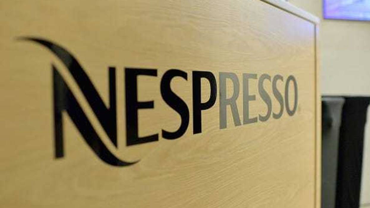 A view of branded signage at a Nespresso activation during New York Fashion Week: The Shows at Spring Studios on February 7, 2019 in New York City.