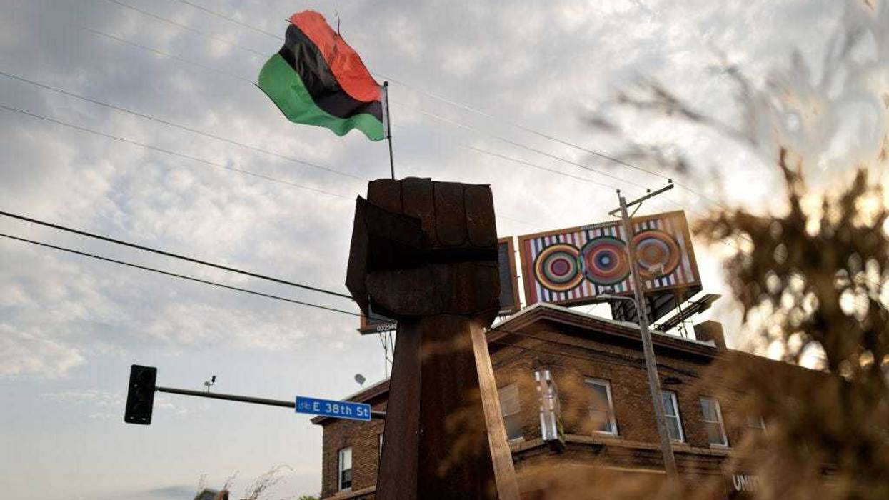 A view of George Floyd Square as the sun rises on May 25, 2023 in Minneapolis, Minnesota.