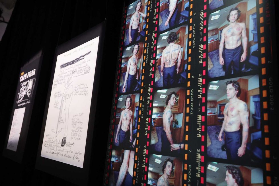 A view of images on display at the 2024 De Niro Con press preview at Spring Studios on June 6, 2024 in New York City.