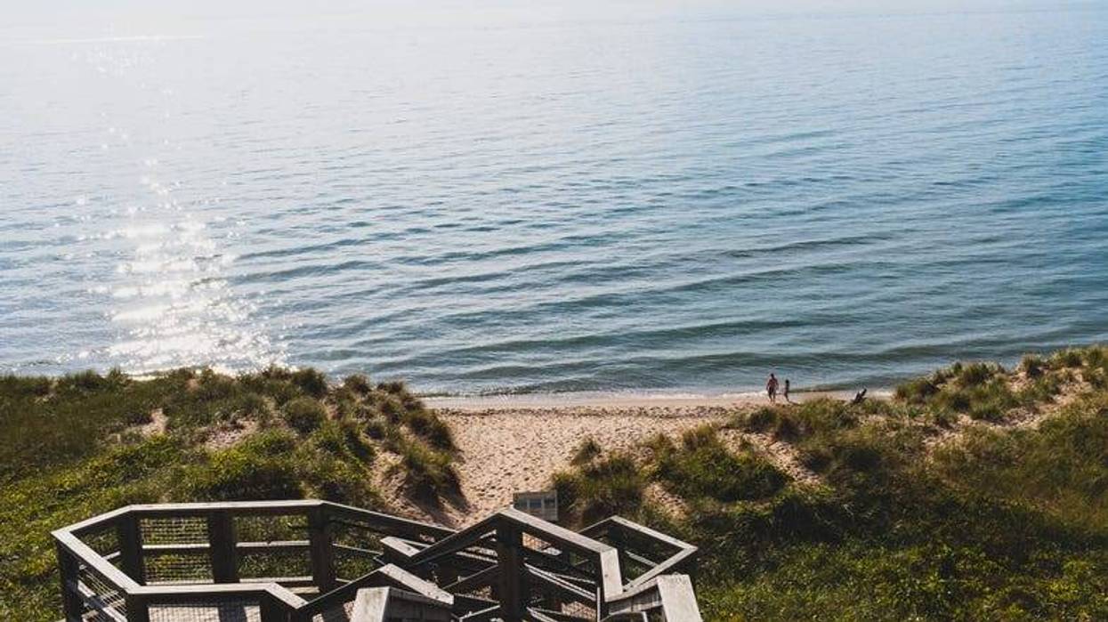 A view of Lake Michigan.