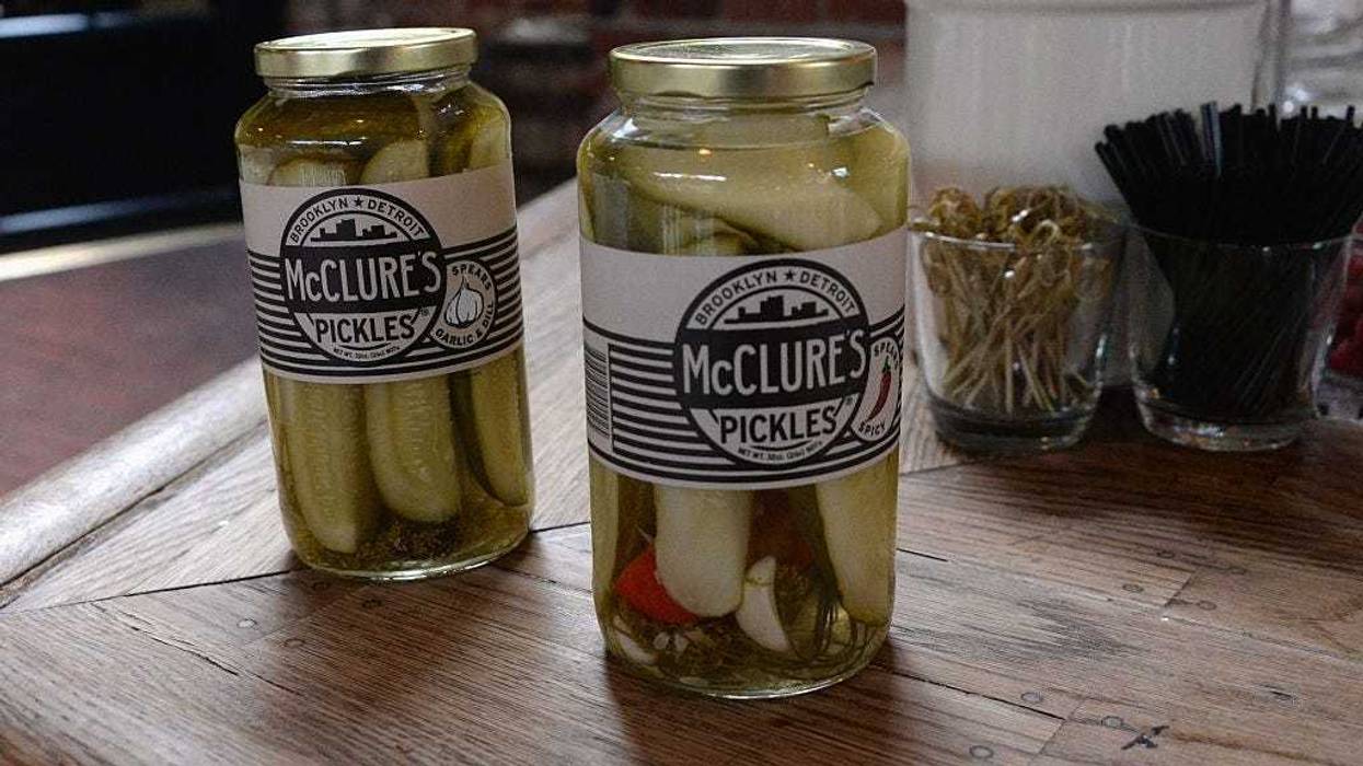 A view of McClures Pickles at The New York Times Presents American Harvest Organic Vodka's Greenmarket Brunch Hosted By Geoffrey Zakarian during Food Network New York City Wine & Food Festival Presented By FOOD & WINE at The Standard, High Line, Biergarten & Garden on October 19, 2014 in New York City.