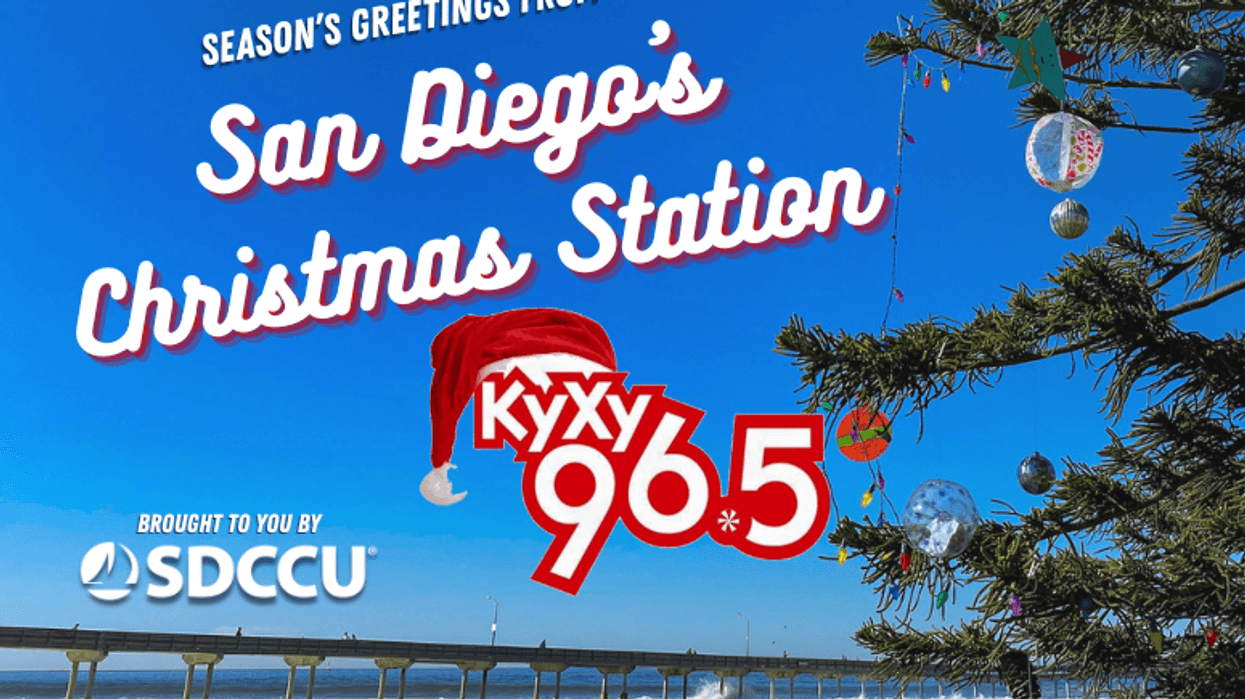 A view of Ocean Beach Pier and the Christmas tree.