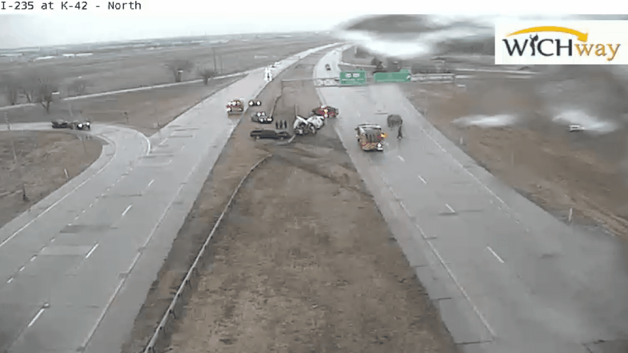 A view of one of many crashes in the Wichita metro area Saturday morning, January 4th.