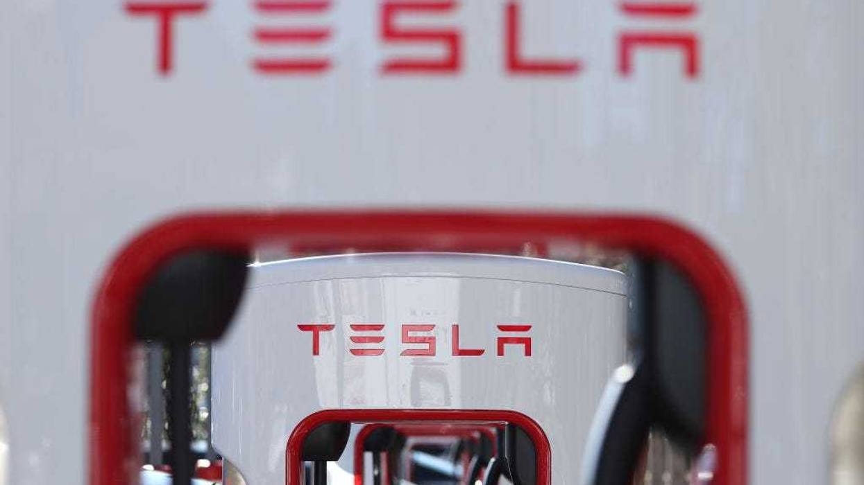 A view of Tesla Superchargers on February 15, 2023 in San Rafael, California.