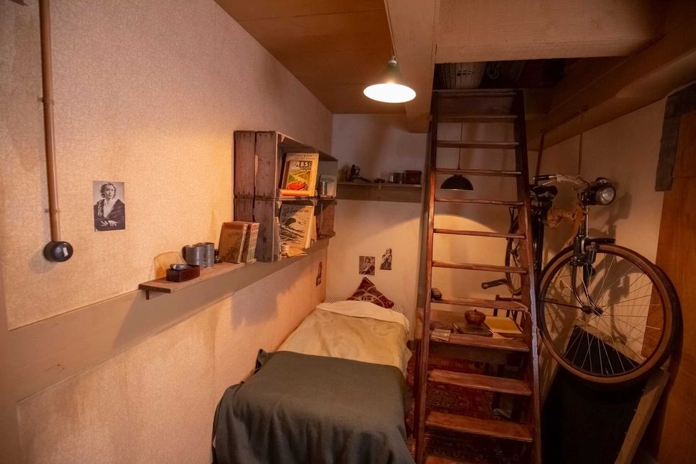 A view of the actual Anne Frank House in Amsterdam
