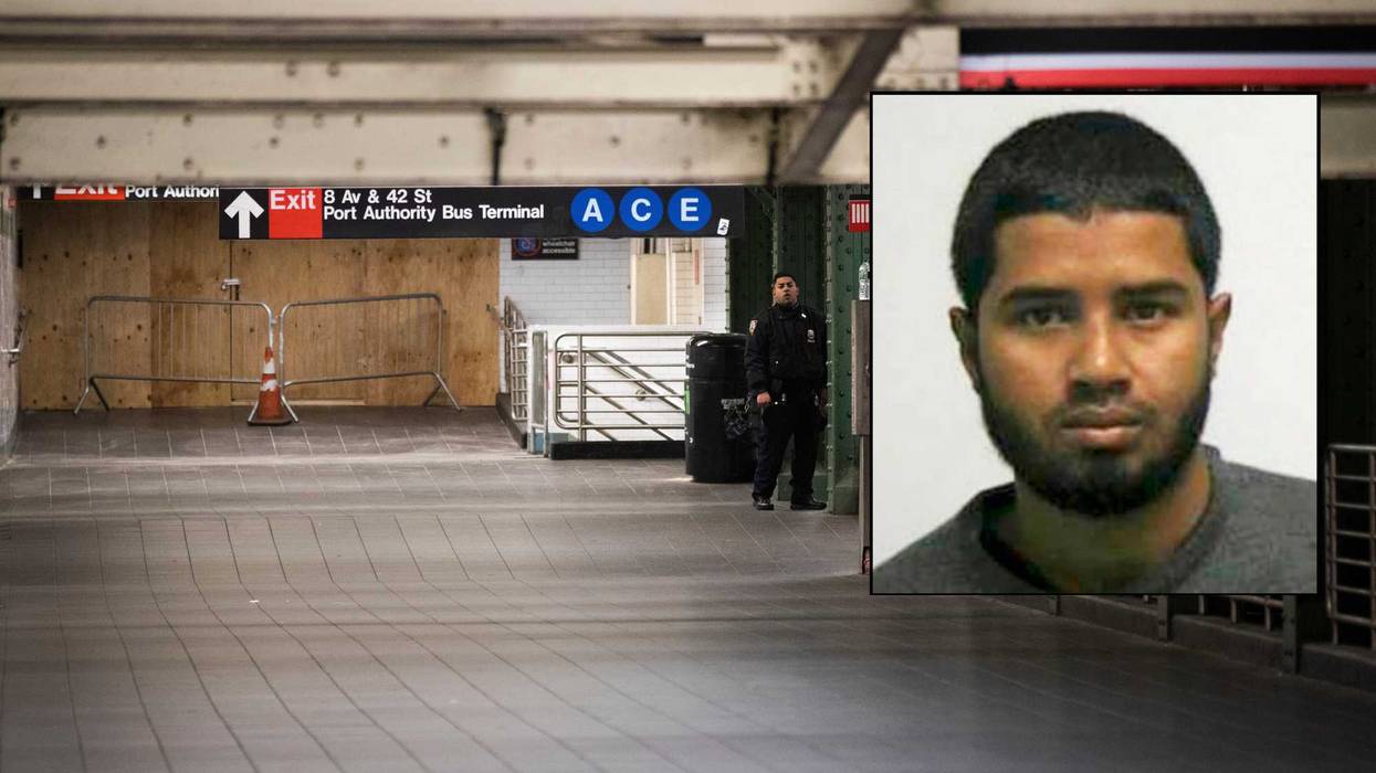 A view of the closed underground walkway near the site of a pipe bomb explosion in the tunnel that connects the Times Square subway station to the Port Authority Bus Terminal, December 11, 2017 in New York City