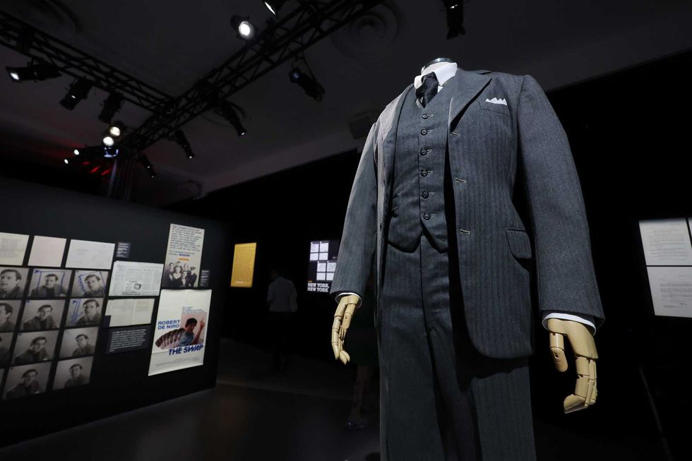 A view of the costume worn by Robert De Niro in the "The Last Tycoon" on display at the 2024 De Niro Con press preview at Spring Studios on June 6, 2024 in New York City.